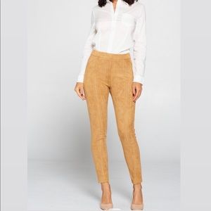 Suede styled pants